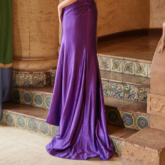 New Strapless Sheath Sequins Embellished Prom Gown w/ Lace Up Back NX C1630 - Picture 9 of 9